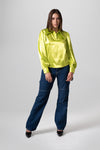 Blusa Satinada Verde Lima