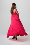Vestido Maxi Fucsia con Tiras