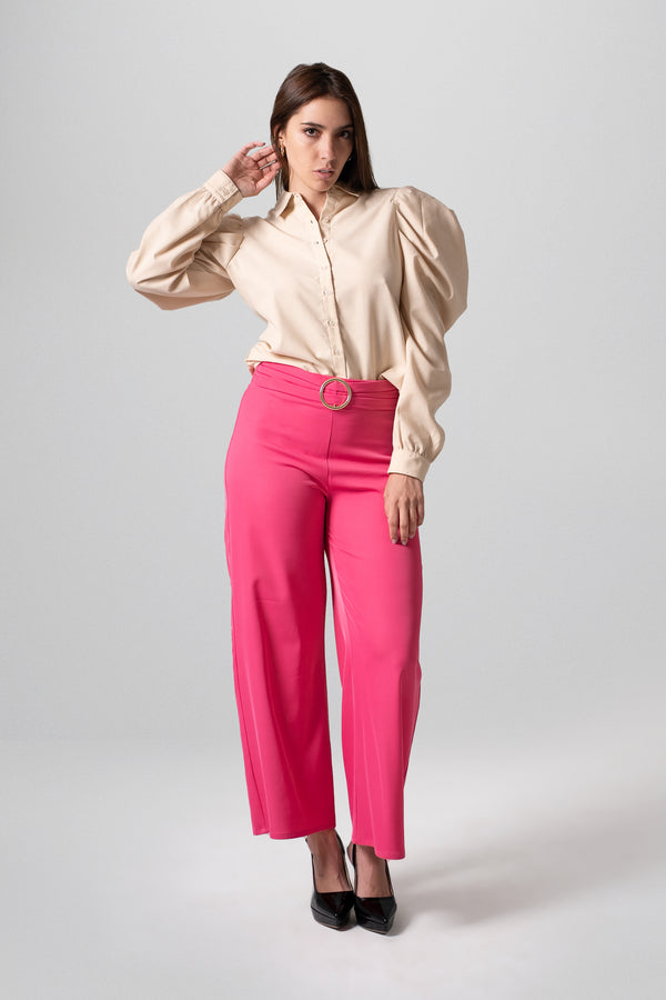 Blusa manga larga con hombreras voluminosas