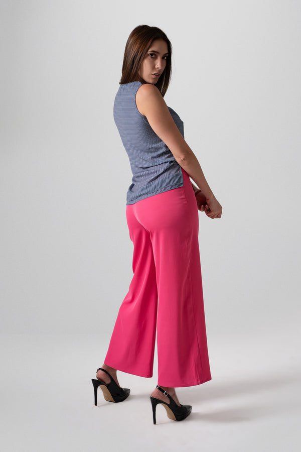 Blusa sin mangas con estampado de cuadros