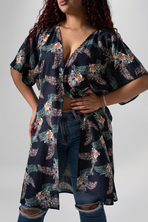 Bluson camisero estampado flores