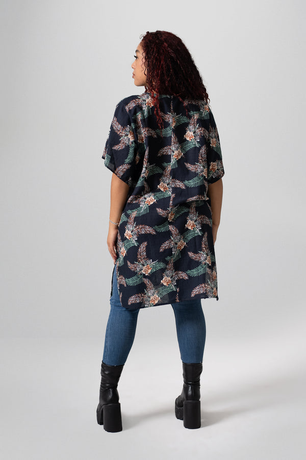 Bluson camisero estampado flores