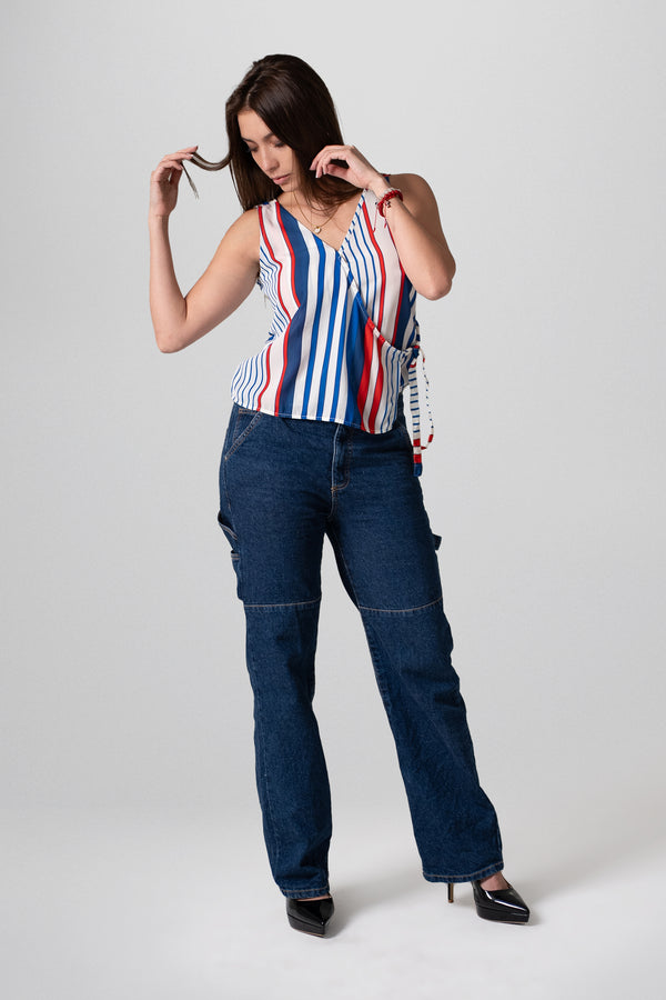 Blusa Cruzada de Rayas