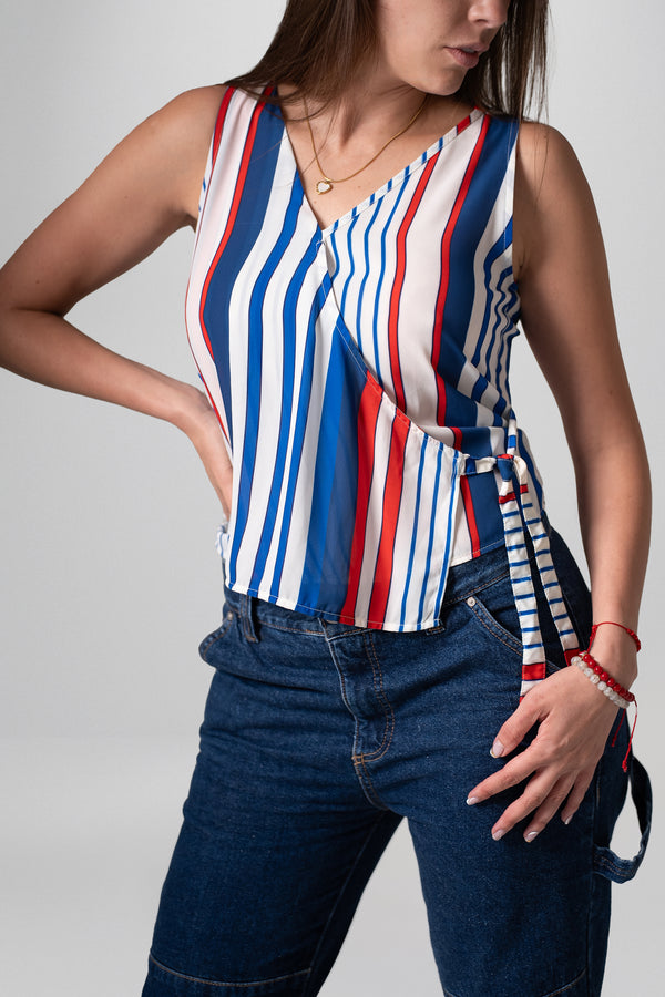 Blusa Cruzada de Rayas