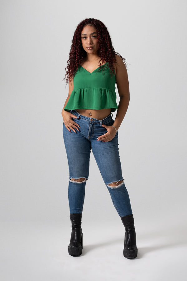 Top Verde con Volado