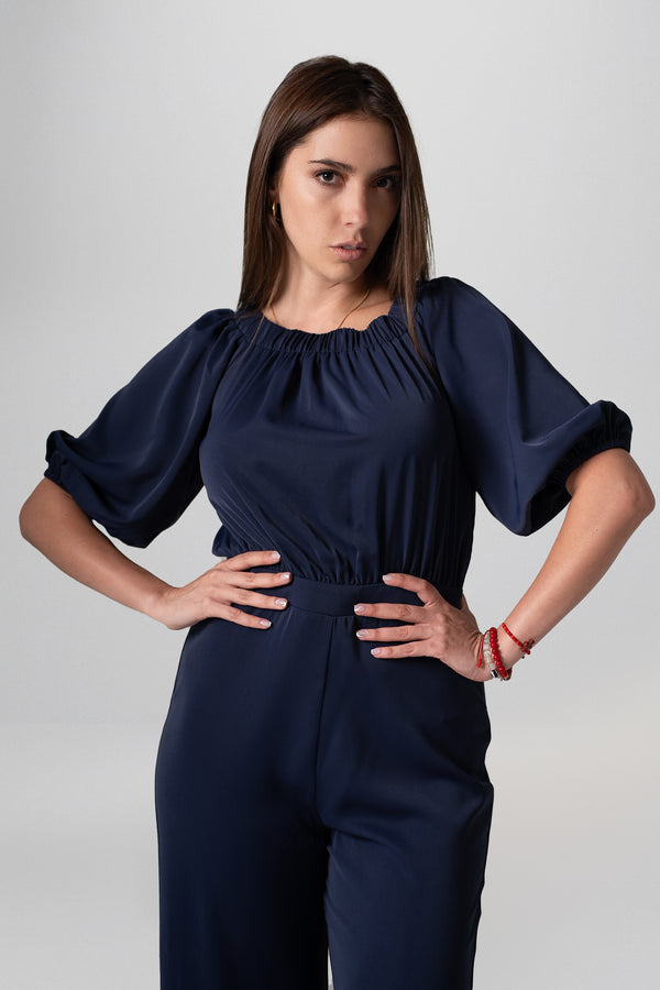 Enterizo Azul Marino Manga 3/4