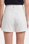 Short tiro alto a rayas