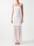 Vestido largo de encaje con tirantes