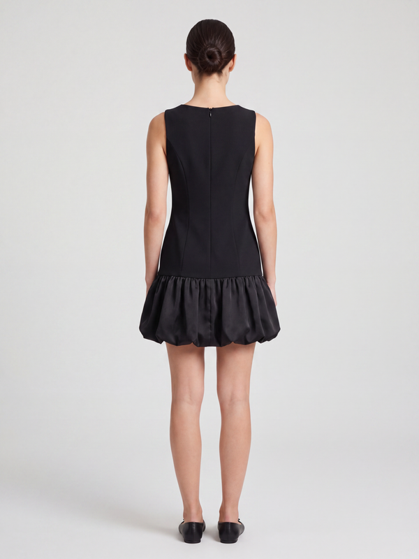 Vestido corto falda globo